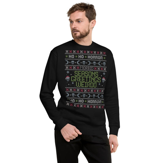 Morbid Seasons Greetings Weirdo Crewneck Sweatshirt-4