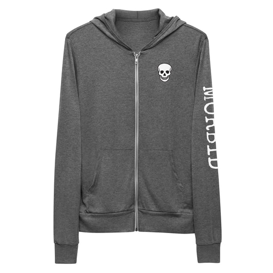 Morbid Unisex Tri-Blend Zip-Up Hooded Sweatshirt-3