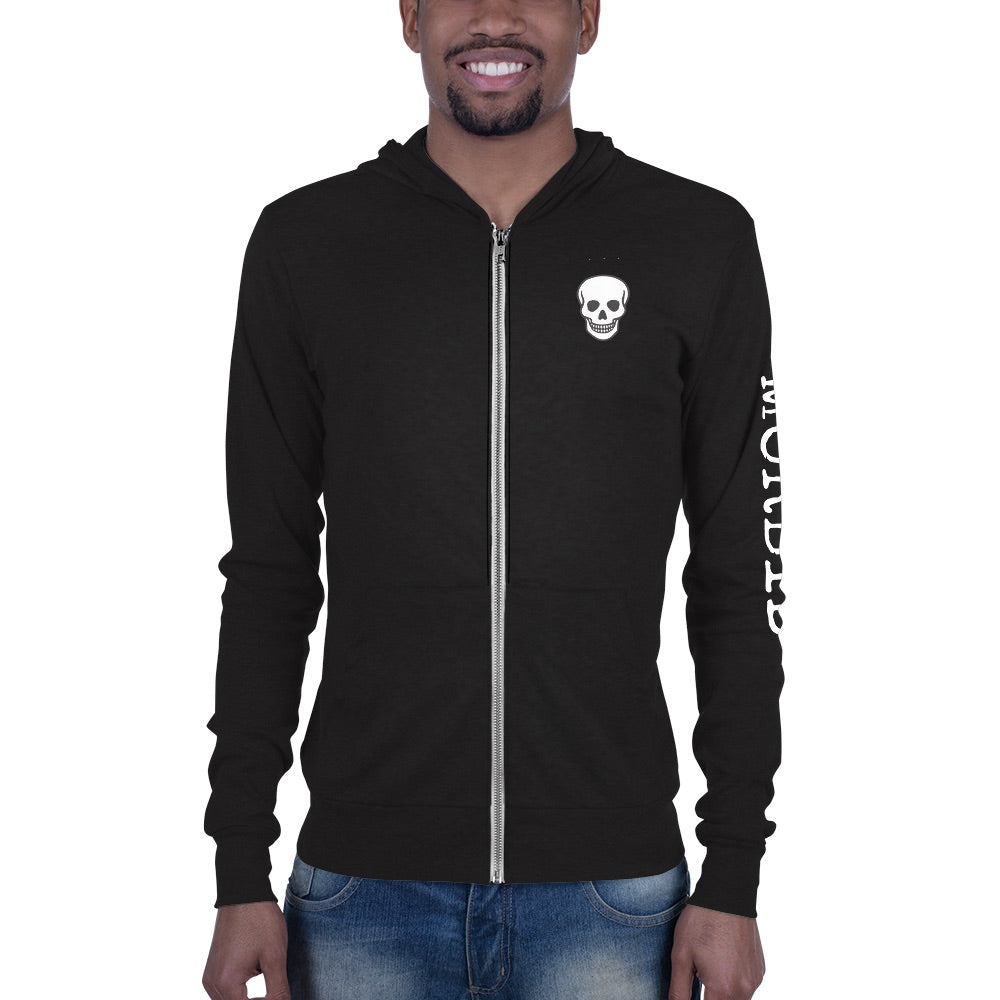 Morbid Unisex Tri-Blend Zip-Up Hooded Sweatshirt