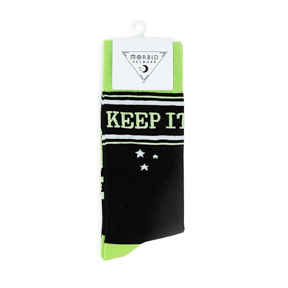 Morbid Glow in the Dark Skull Socks