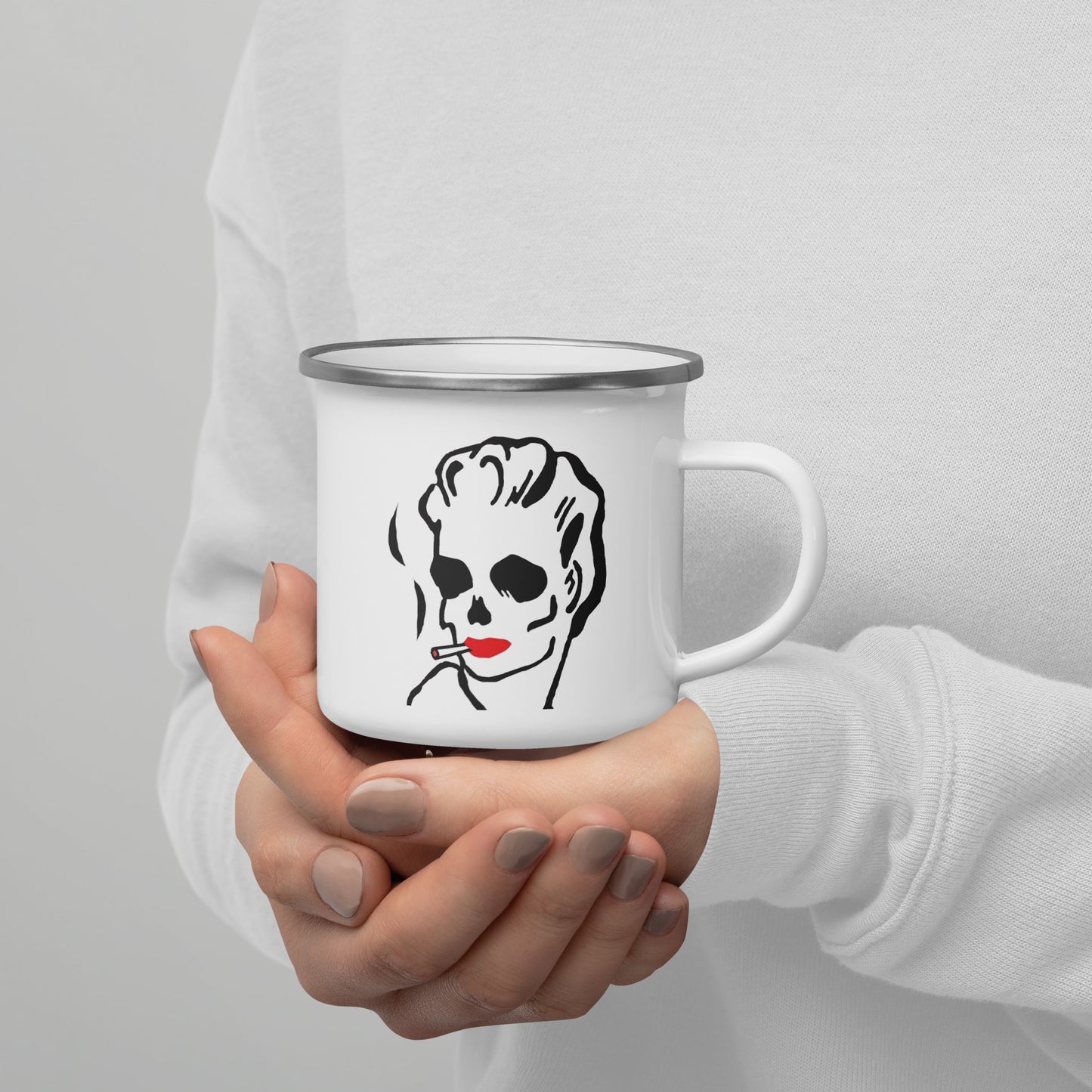 Obitchuary Logo Enamel Mug