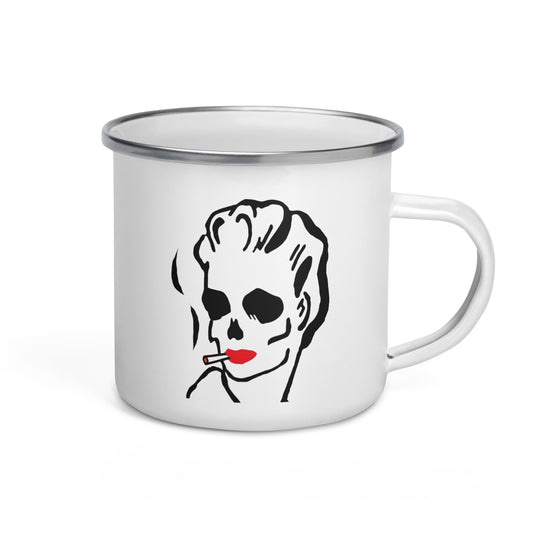 Obitchuary Logo Enamel Mug-1