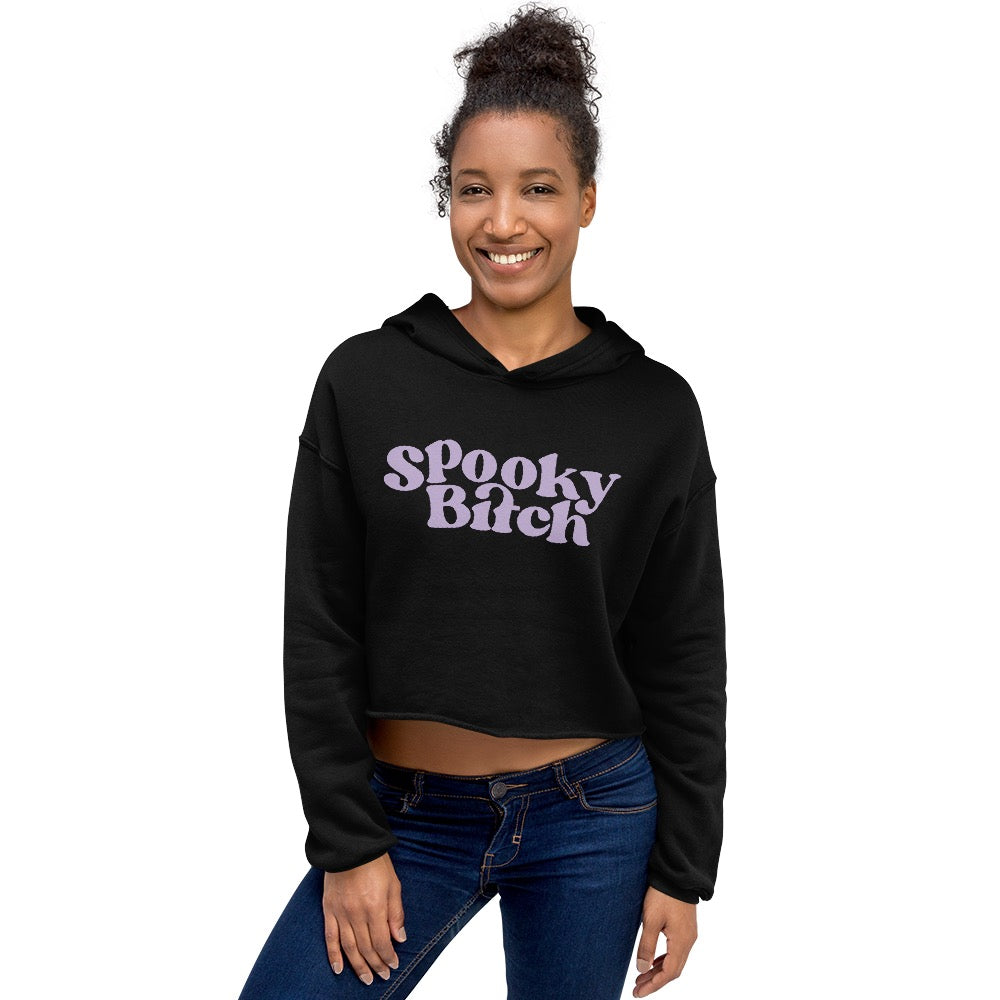 RedHanded Spooky Bitch Cropped Hoodie