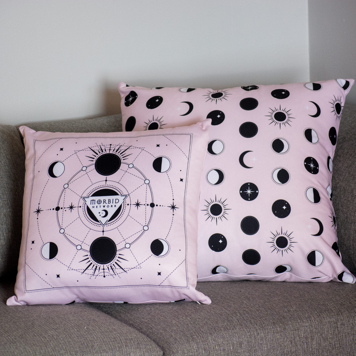 Morbid Celestial Pattern Throw Pillow