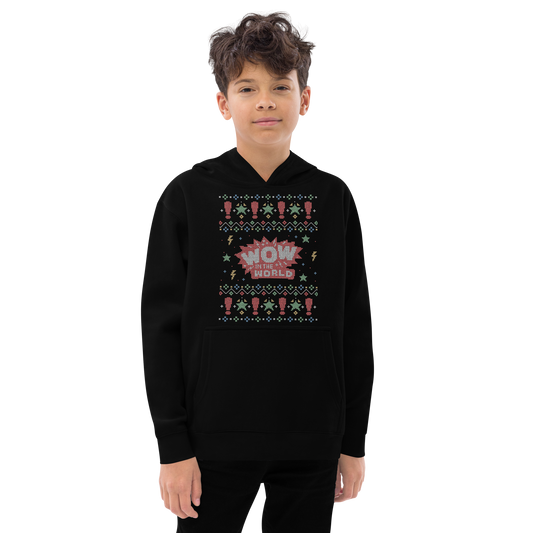 Wow in the World Logo Kids Hooded Sweatshirt-3