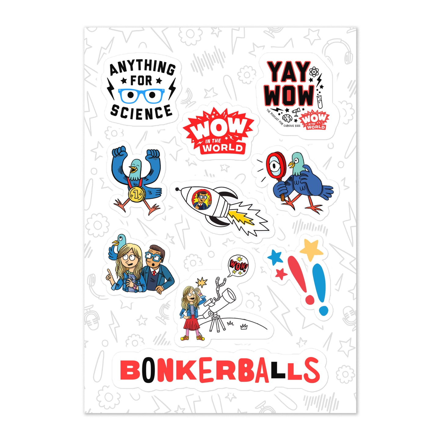 Wow in the World Sticker Sheet