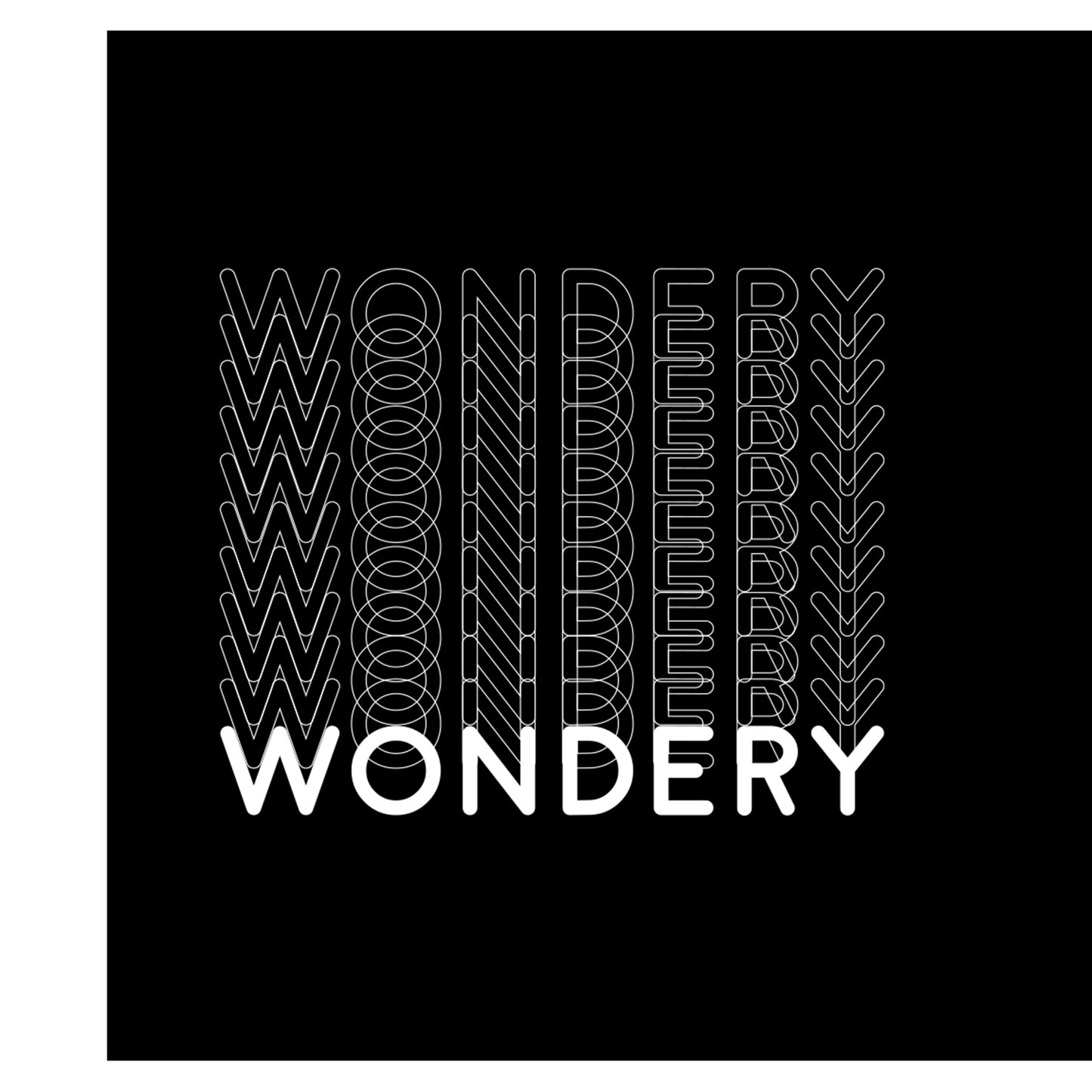 Wondery Repeating Black Mug