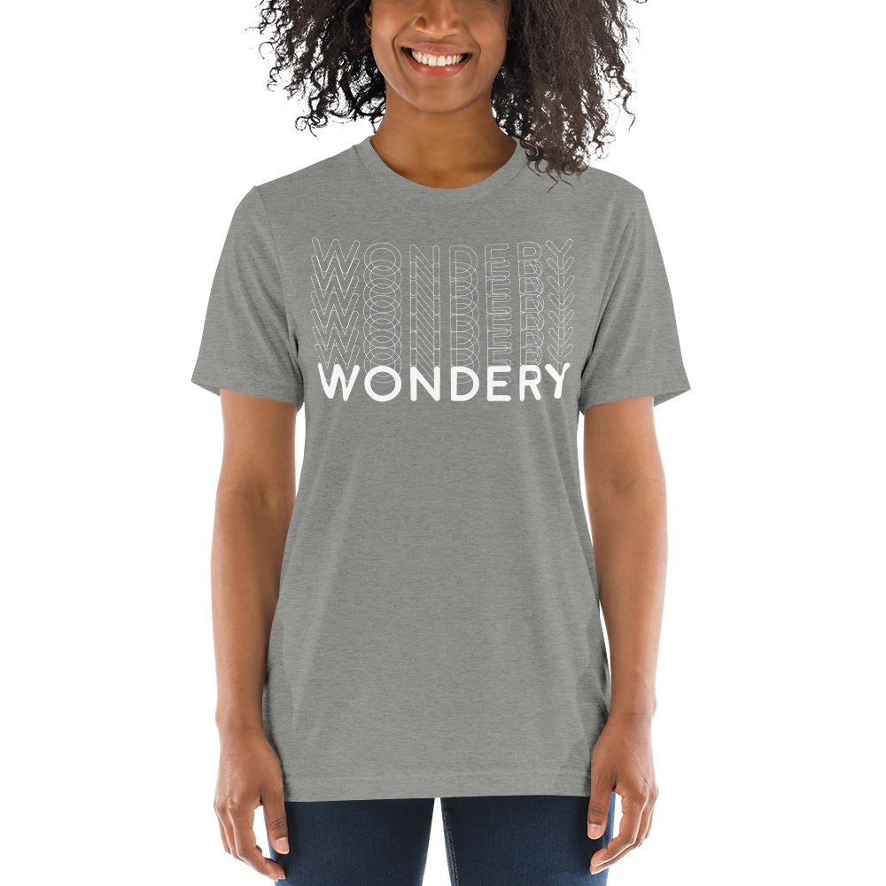 Wondery Repeating Adult Tri-Blend T-Shirt