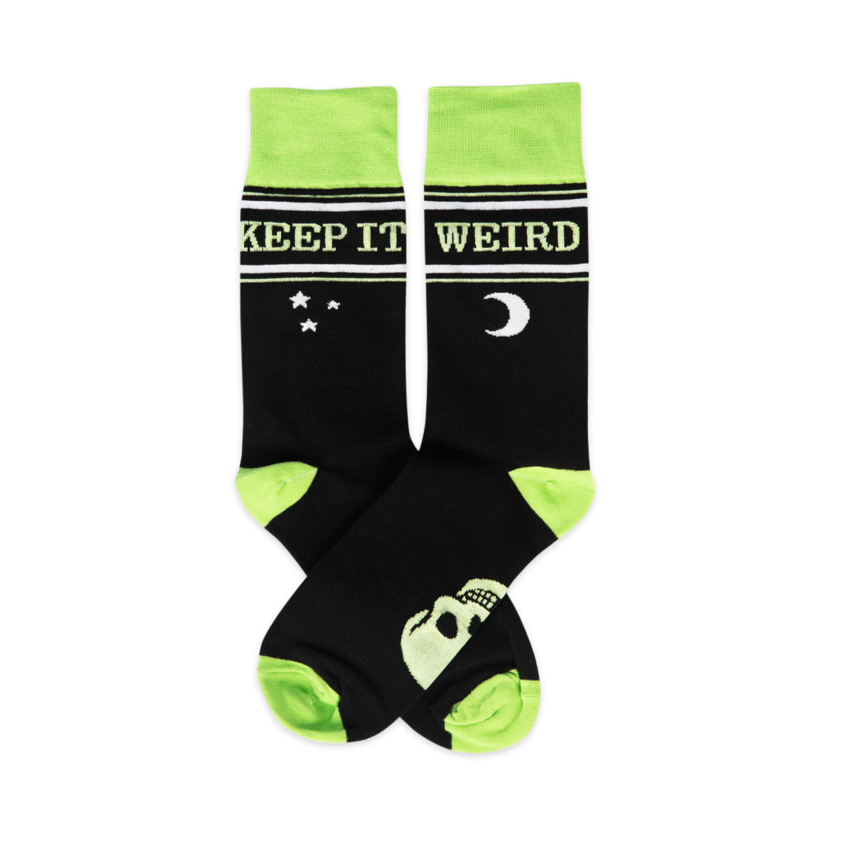 Morbid Glow in the Dark Skull Socks