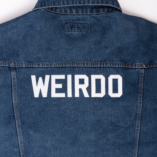 Morbid Weirdo Embroidered Denim Jacket-7