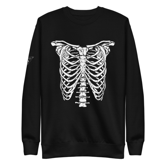 Morbid Ribcage Glow in the Dark Unisex Crewneck Sweatshirt-0